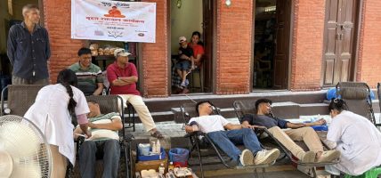 त्रिशक्ति क्लबको ३८औं स्थापना दिवसमा ७६ जनाद्वारा रक्तदान
