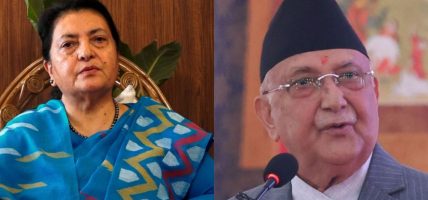 ओली र भण्डारीबीच च्यासलमा भेटवार्ता
