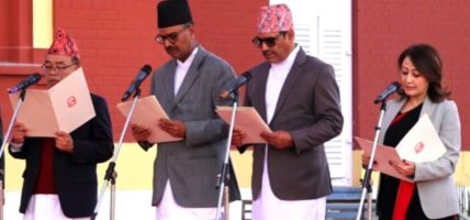 नवनियुक्त चार मन्त्रीले लिए पद तथा गोपनियताको शपथ