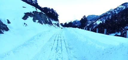 बागलुङ र पूर्वी रुकुम जोड्ने पातीहाल्नेमा भीषण हिमपात, लामो तथा छोटो दूरीका सवारी साधन रोकिए