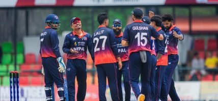 नेपाललाई २ सय ४४ रनको चुनौती, सन्दीपको शानदार ४ विकेट